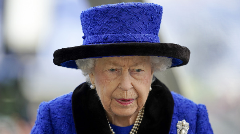 Queen Elizabeth II in blue