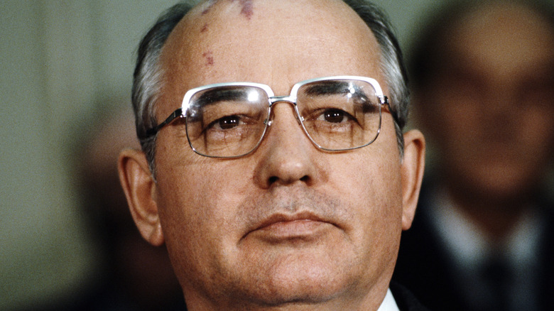 Mikhail Gorbachev looks regal