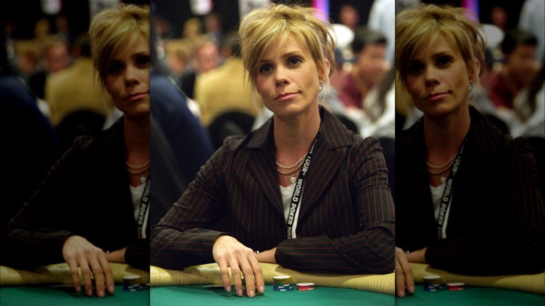 Actor Cheryl Hines playing poker