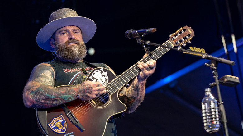 Singer Zac Brown performing on stage