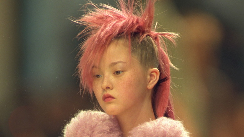 Devon Aoki with pink hair 