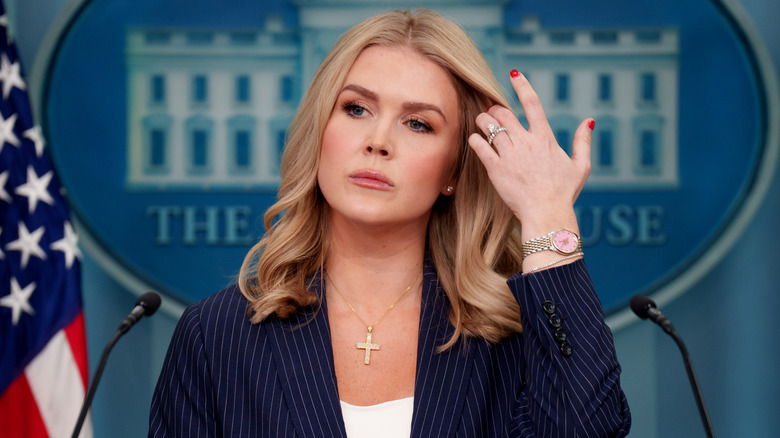 White House Press Secretary Karoline Leavitt during a press briefing