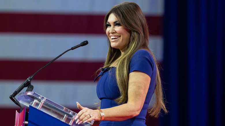 Kimberly Guilfoyle speaking at podium