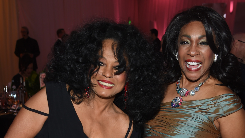 Diana Ross and Mary Wilson smiling at a show