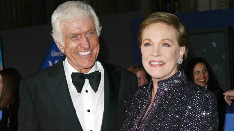 Dick Van Dyke and Julie Andrews grinning