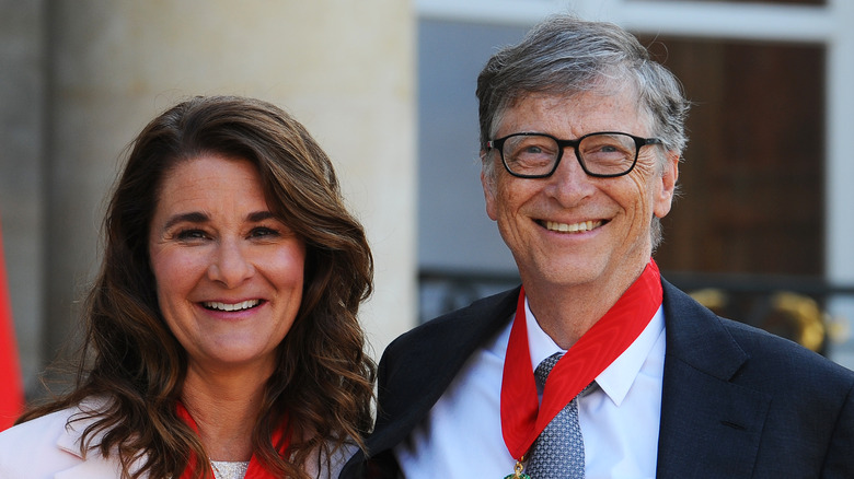 Bill and Melinda Gates pose at an event together