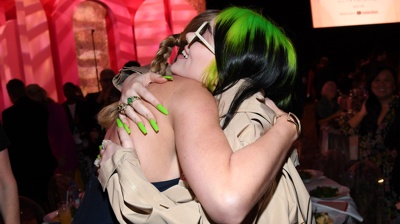 Billie Eilish hugging Taylor Swift