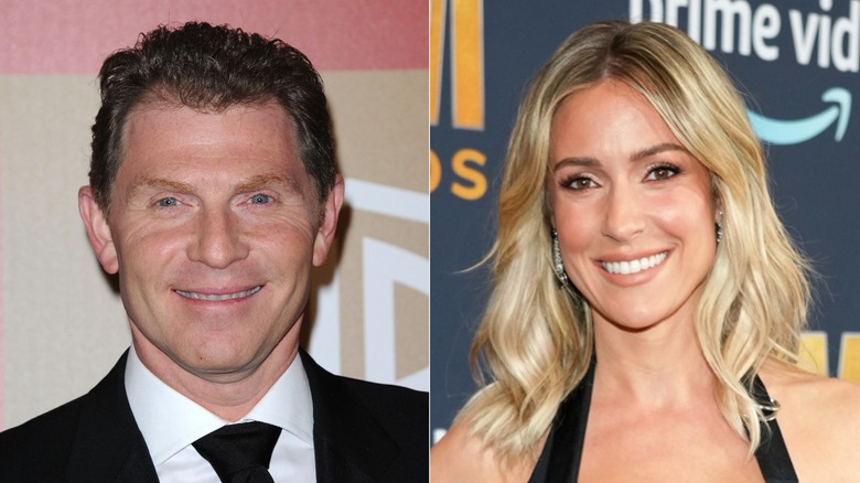 Bobby Flay smiling, Kristin Cavallari smiling