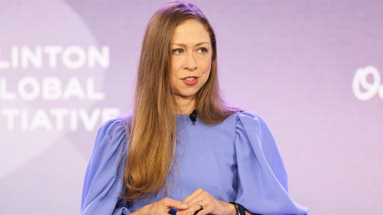 Chelsea Clinton talking at an event