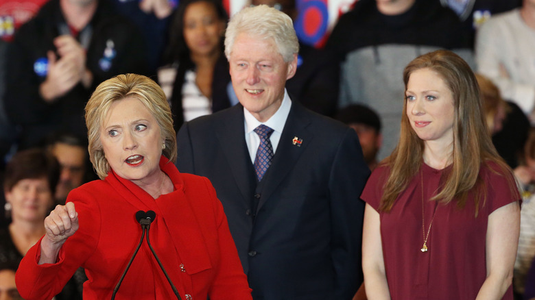 Bill and Hillary Clinton with Chelsea Clinton 