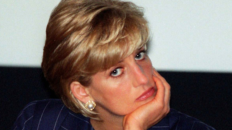 Princess Diana frowning 