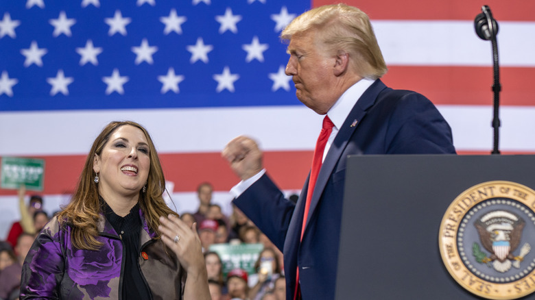 Donald Trump and Ronna McDaniel in 2019