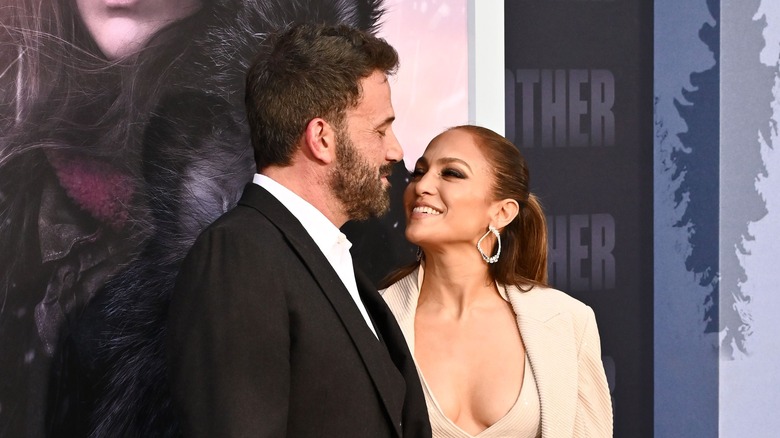 Jennifer Lopez and Ben Affleck at the premier of "The Mother"