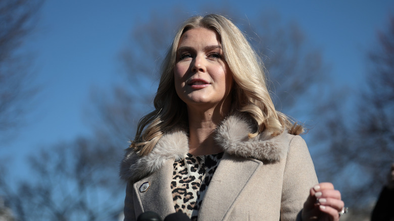 Karoline Leavitt outside the White House