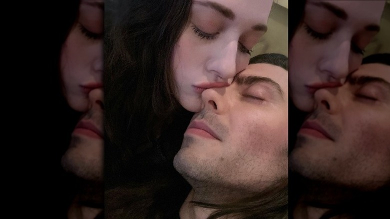 Kat Dennings and Andrew W.K. in Instagram selfie 