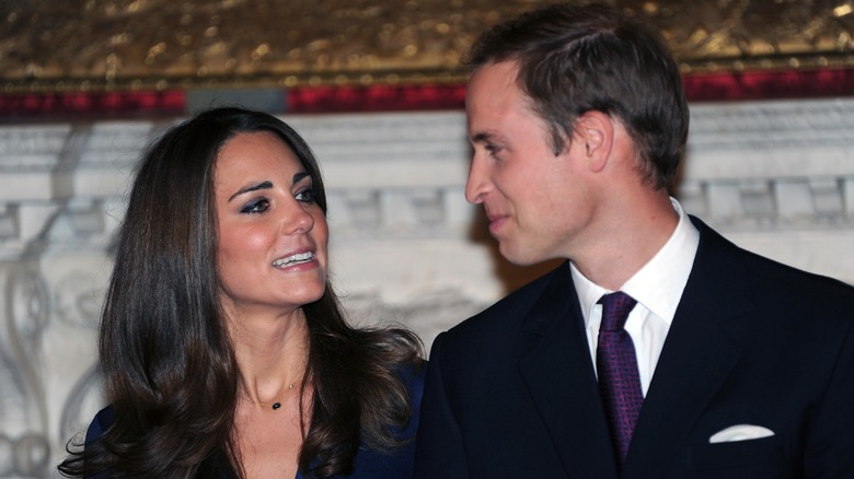 Prince William looking at Kate Middleton