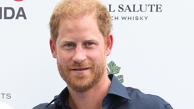 Prince Harry blue shirt Singapore Polo Cup