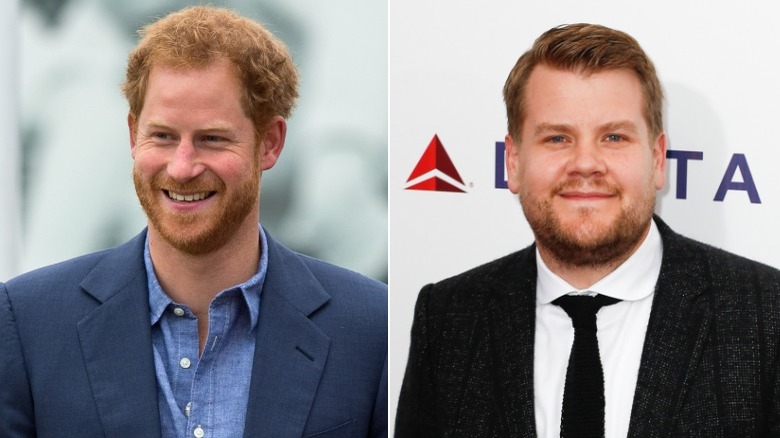 Prince Harry and James Corden attend events