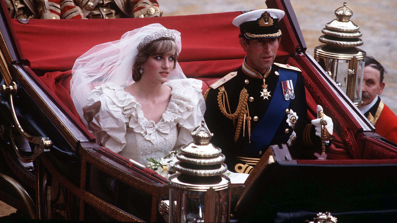 Prince Charles and Princess Diana on their wedding day