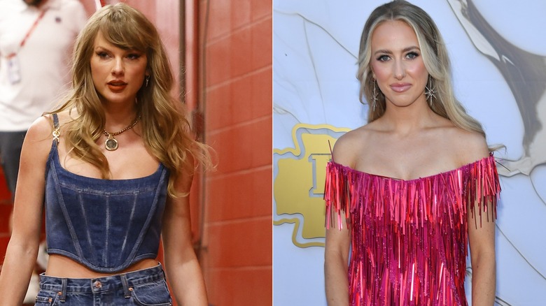 Taylor Swift (L) Brittany Mahomes (R)