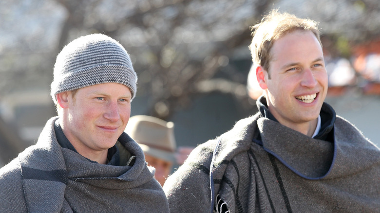 Prince William and Prince Harry smiling