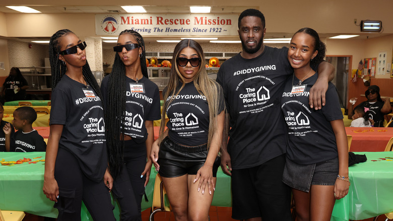 Diddy with his daughters and Yung Miami