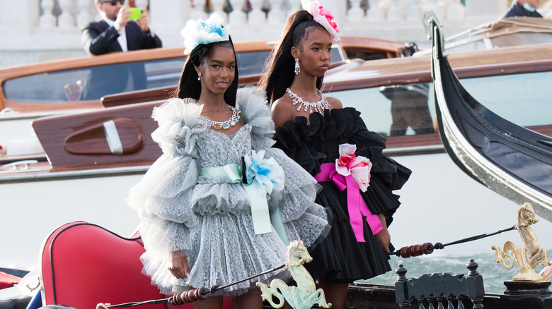 D'Lila Combs and Jessie Combs at Dolce & Gabbana show in Italy