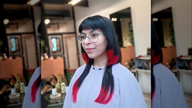 woman with jellyfish hairstyle