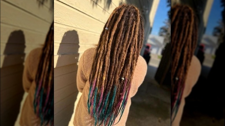 locs with dip-dye