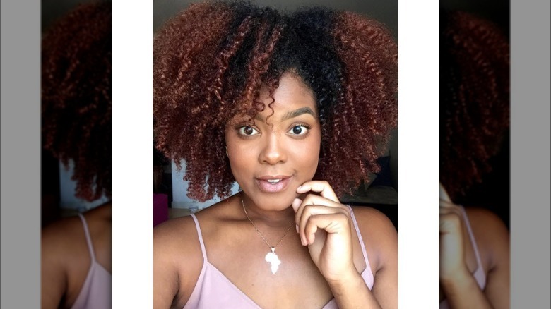 two-toned curly natural hair