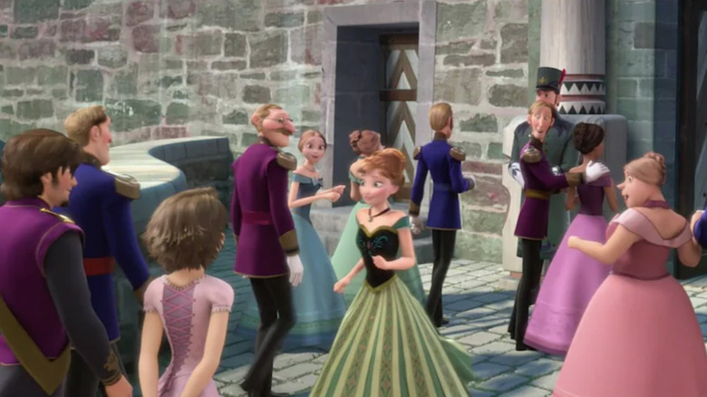 Flynn, Rapunzel, and Anna