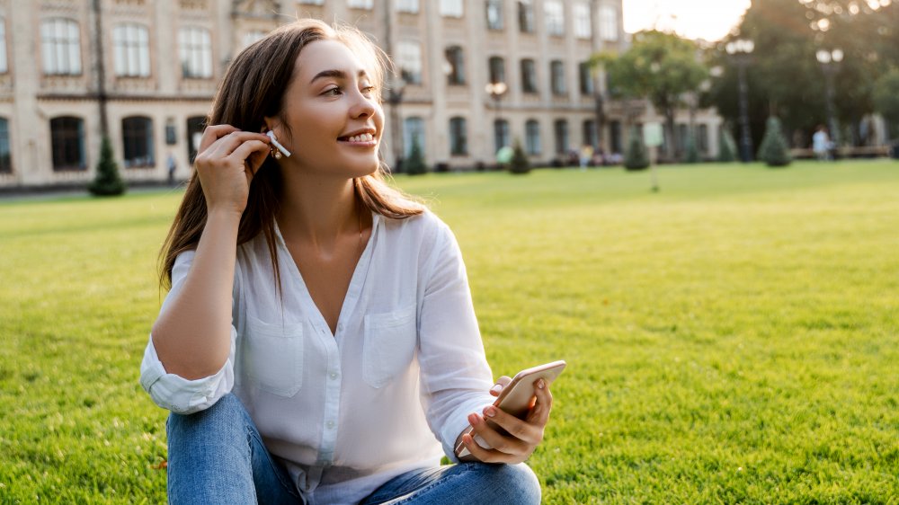 woman on phone