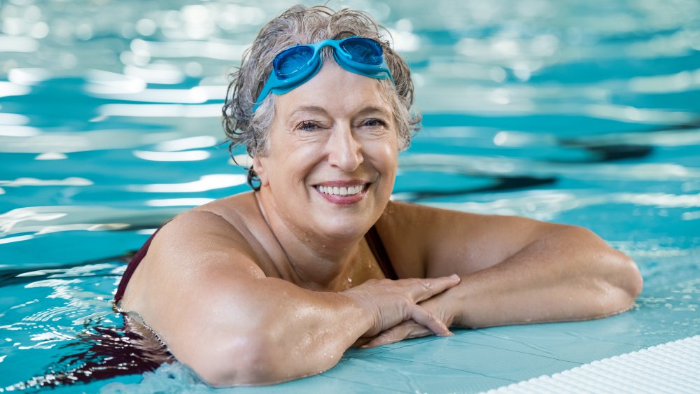 Woman in pool