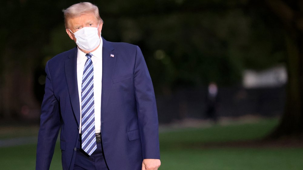 Donald Trump with mask