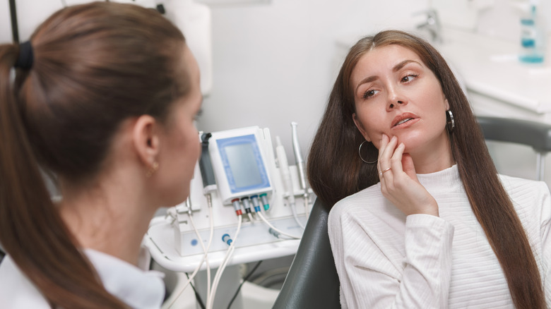 Woman at the dentist