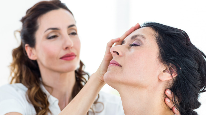 woman being hypnotised