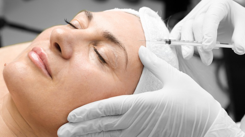 A woman getting botox