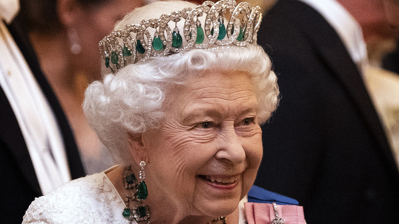 Queen Elizabeth smiling 