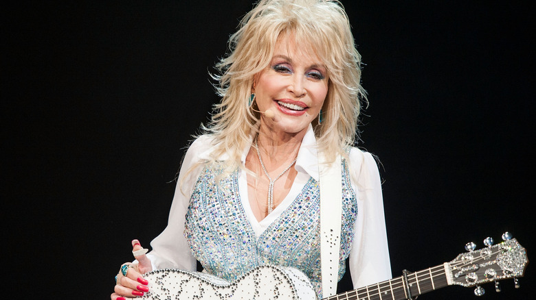 Dolly Parton performing onstage