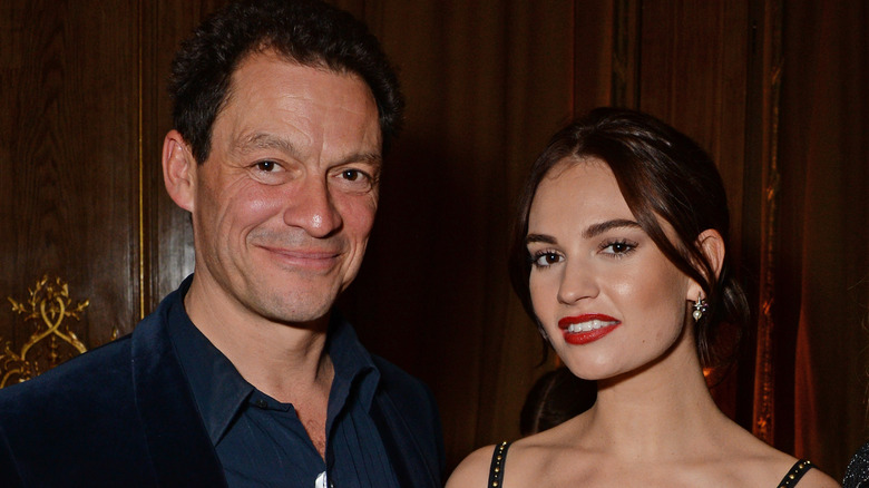 Dominic West and Lily James