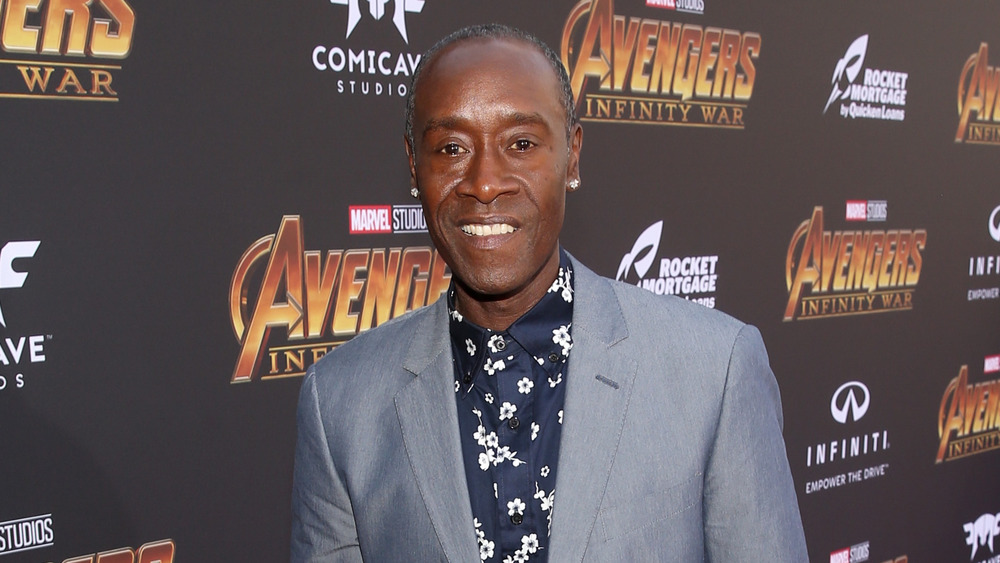 Don Cheadle smiling at premiere of Avengers: Infinity War