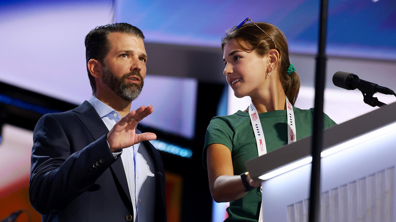 Donald Trump Jr. with his daughter Kai Trump at the 2024 Republican National Convention