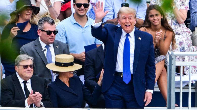 Donald Trump and Melania Trump at Barron's graduation