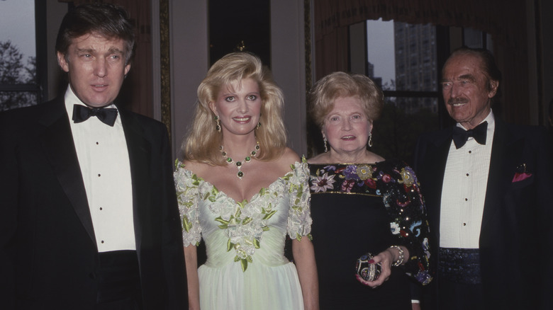 Donald, Ivana, Mary and Fred Trump attend a dinner