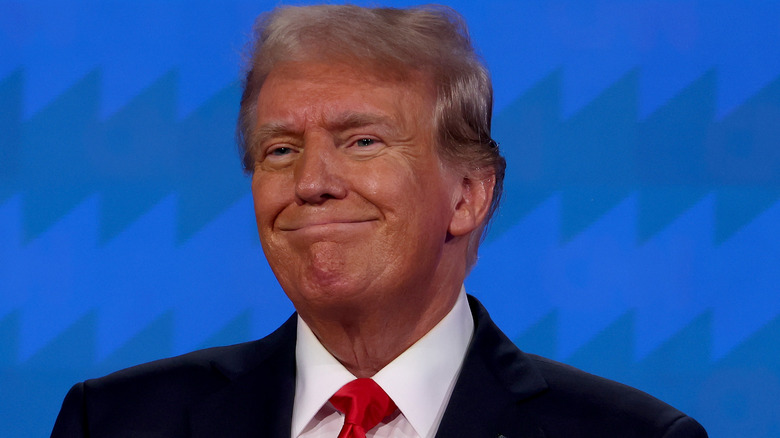 Donald Trump looking smug