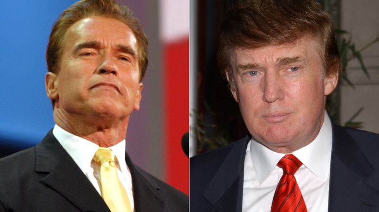 Left: Arnold Schwarzenegger, Right: Donald Trump