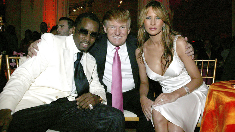 Diddy, Donald and Melania Trump