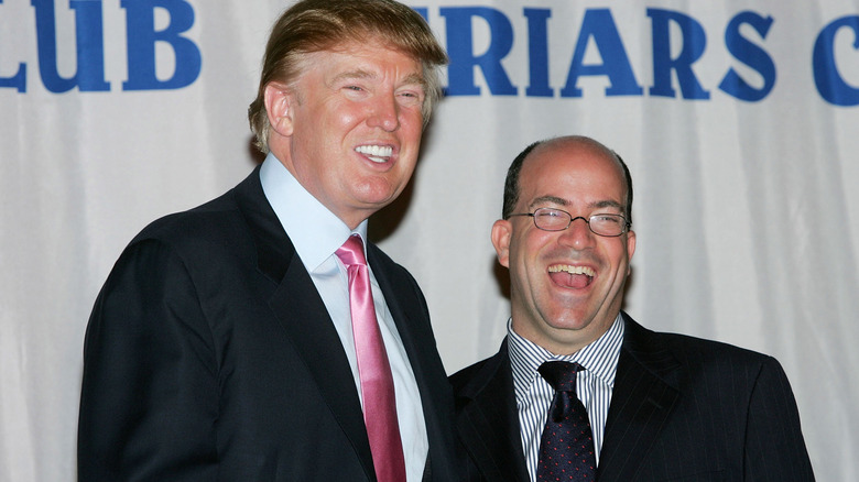 Donald Trump and Jeff Zucker smiling 