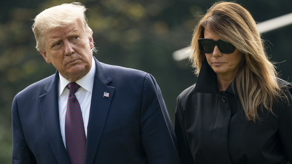 Donald Trump and Melania Trump walking together 