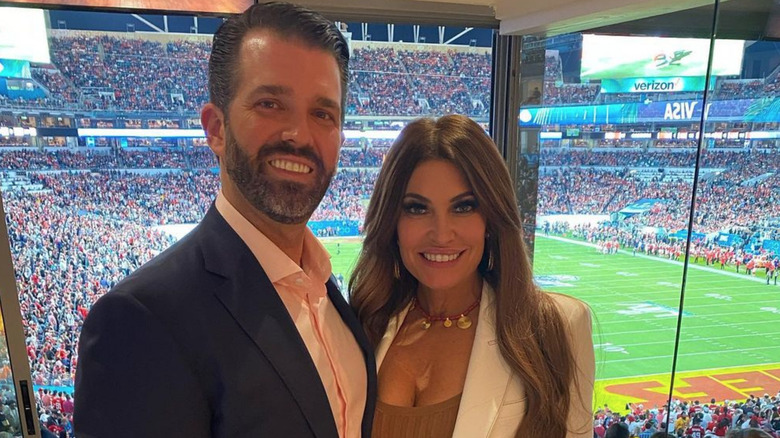 Donald Trump Jr. and Kimberly Guilfoyle at the 2020 Super Bowl